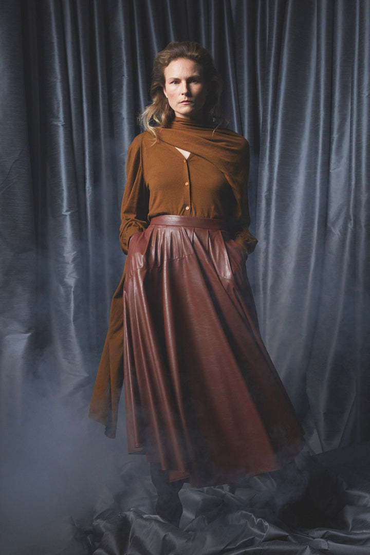 The In Your Arms Cardigan in Tobacco Cotton Cashmere – palmer//harding