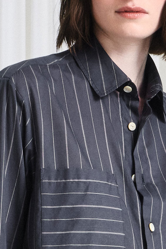 The Ease Shirt in Grey Cotton Voile – palmer//harding