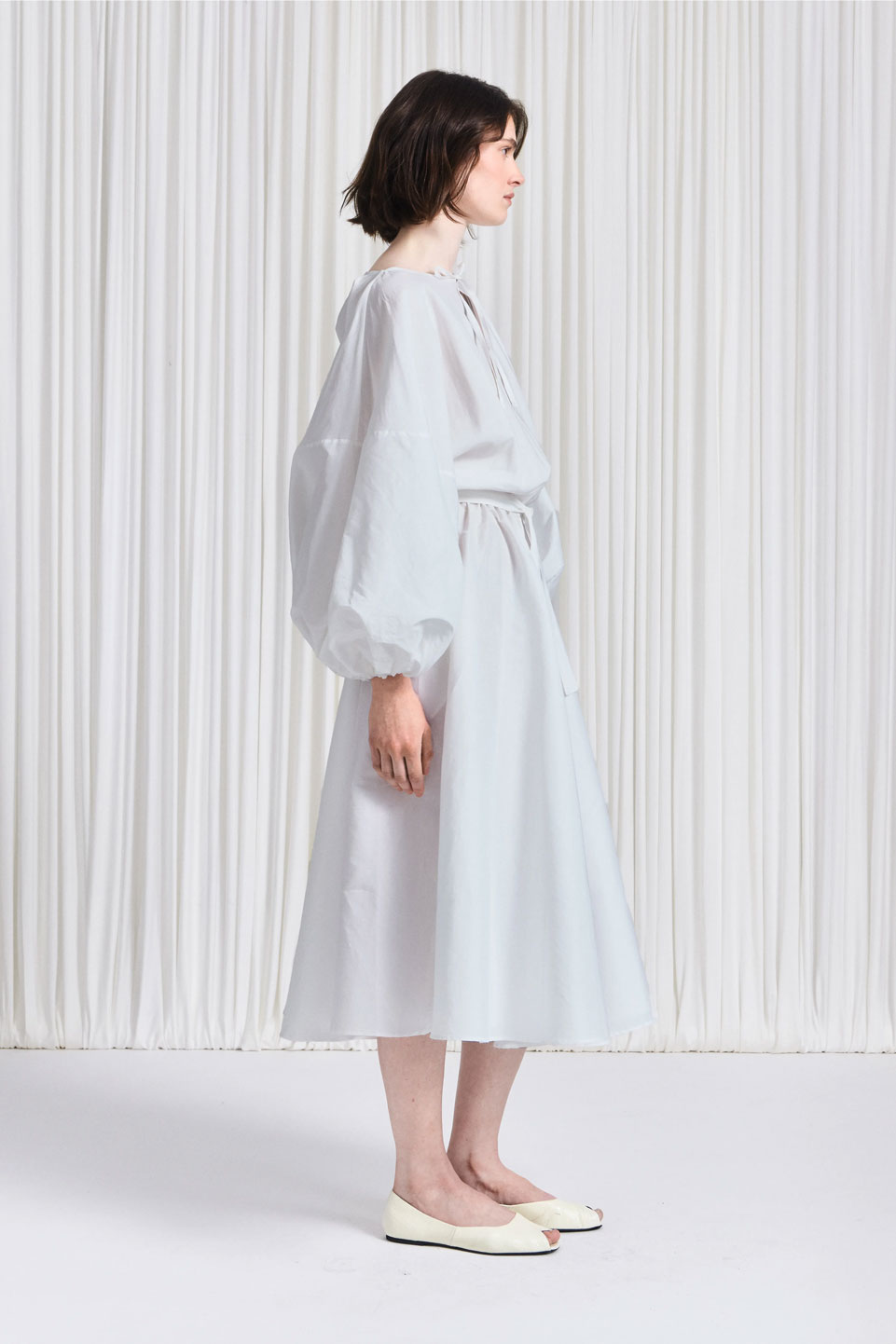 The Sonnet Dress in White Linen Blend – palmer//harding