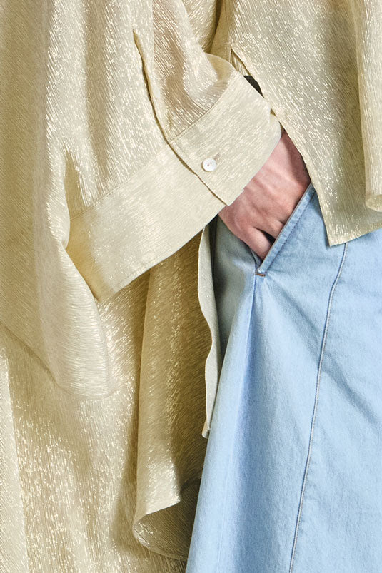 The Trace Shirt in Gold Silk Voile – palmer//harding