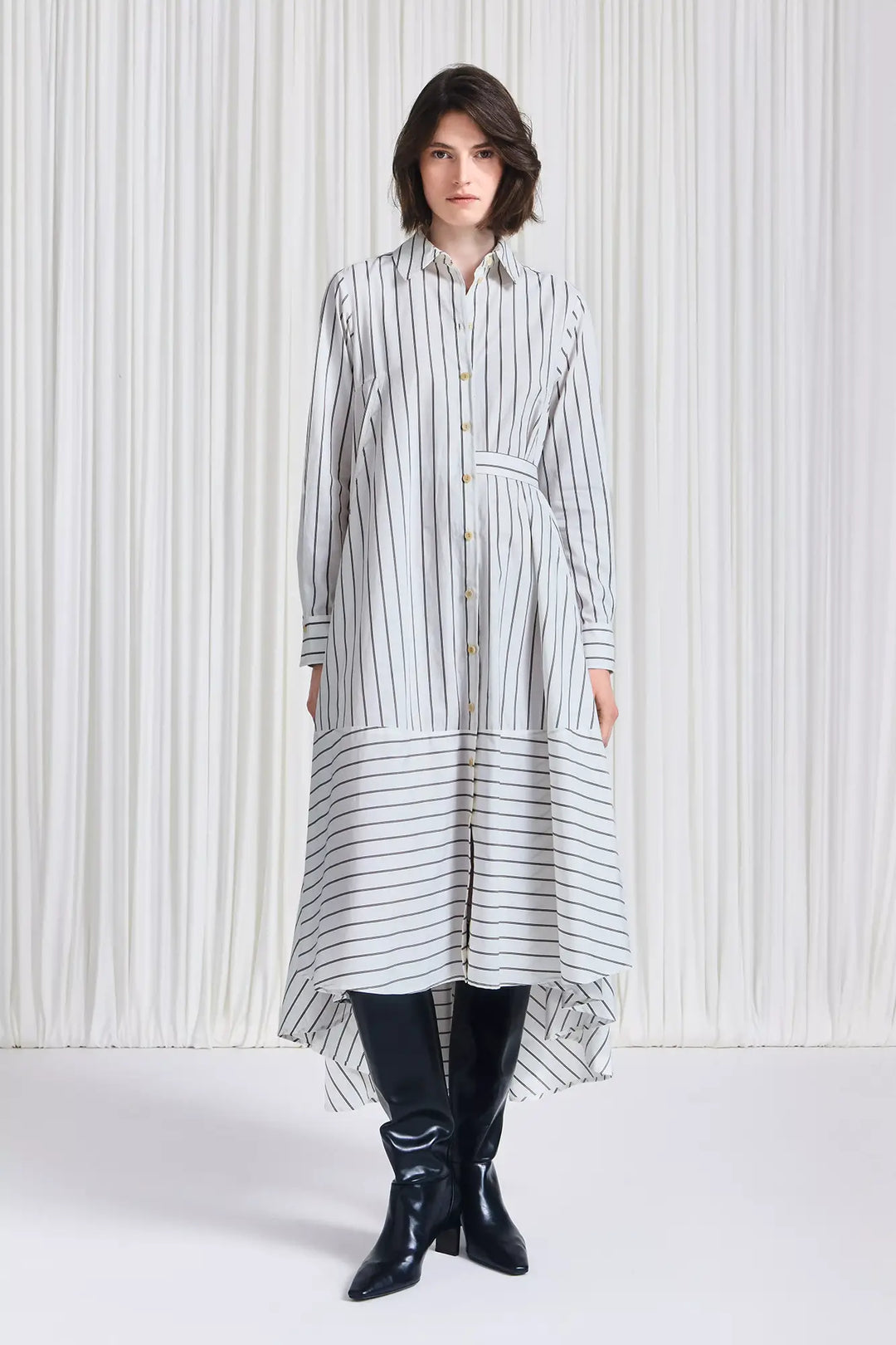 The Prosperity Dress in Striped Cotton Poplin – palmer//harding