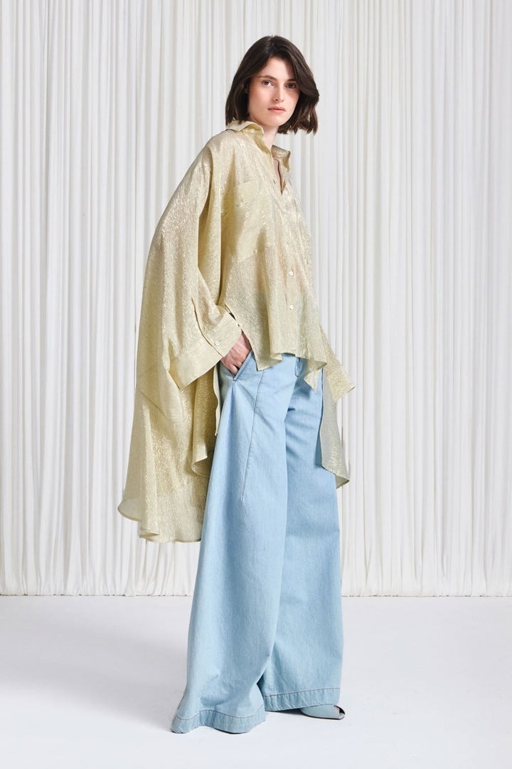The Trace Shirt in Gold Silk Voile – palmer//harding