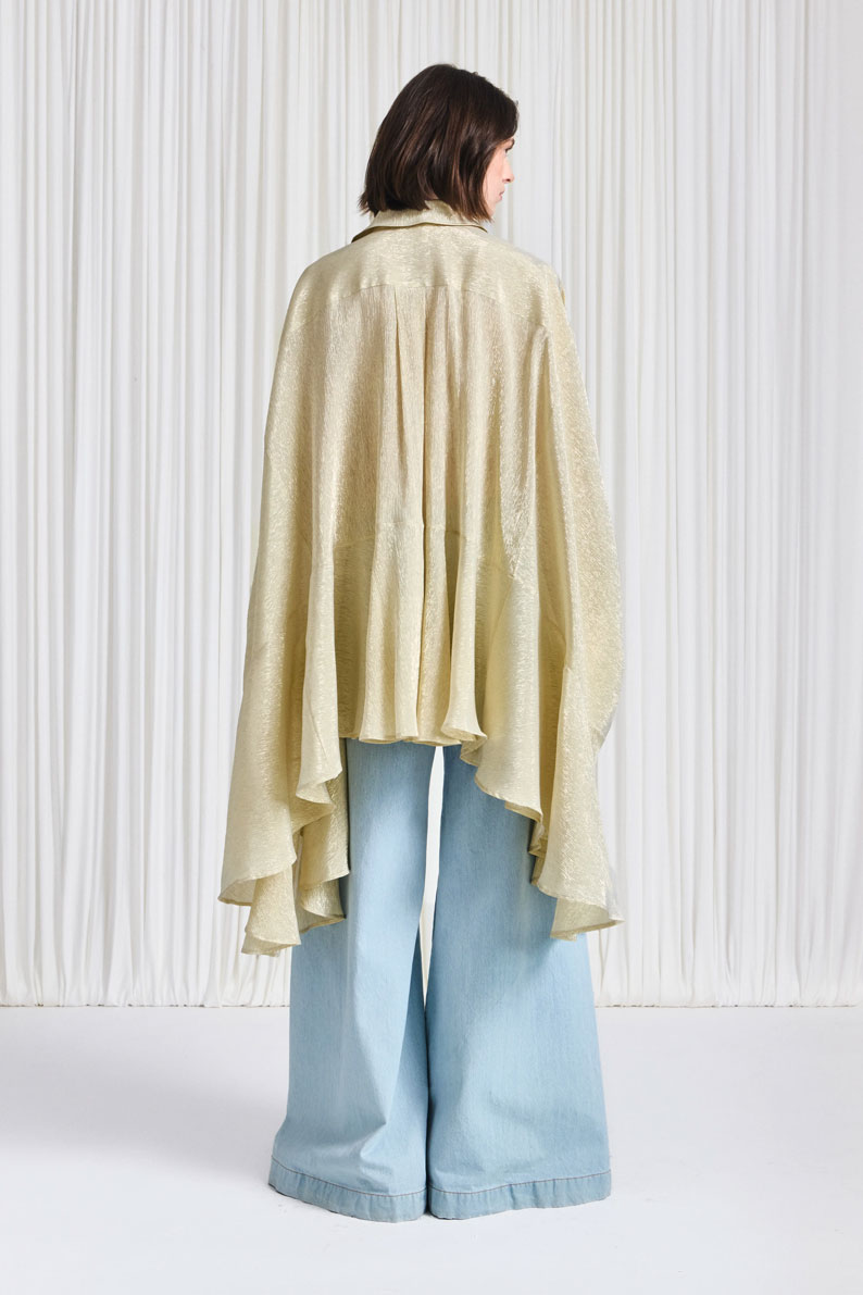 The Trace Shirt in Gold Silk Voile – palmer//harding