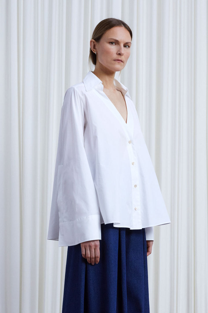 The Reset Shirt in White Cotton Broadcloth – palmer//harding