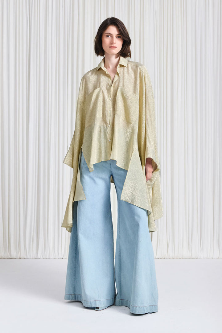 The Trace Shirt in Gold Silk Voile – palmer//harding