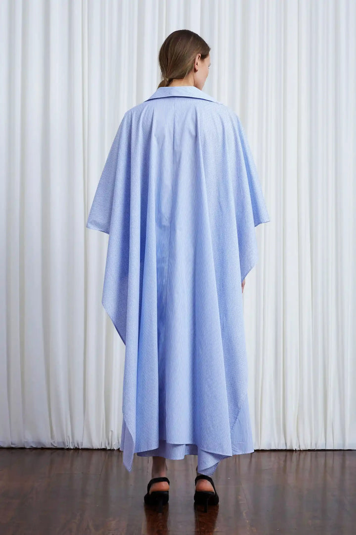 The Resilient Dress in Blue Cotton Poplin Stripe – palmer//harding