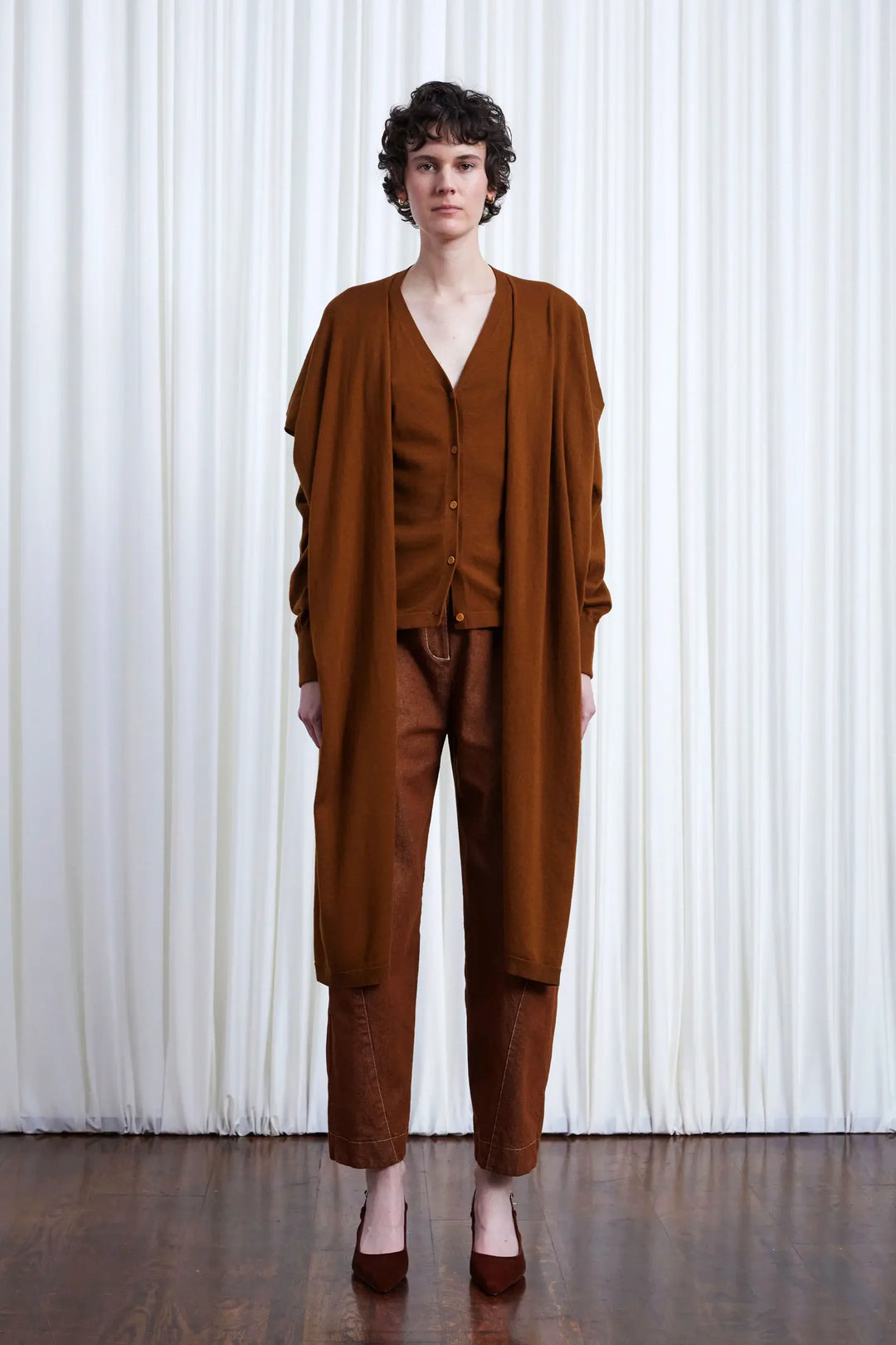 The In Your Arms Cardigan in Tobacco Cotton Cashmere – palmer//harding