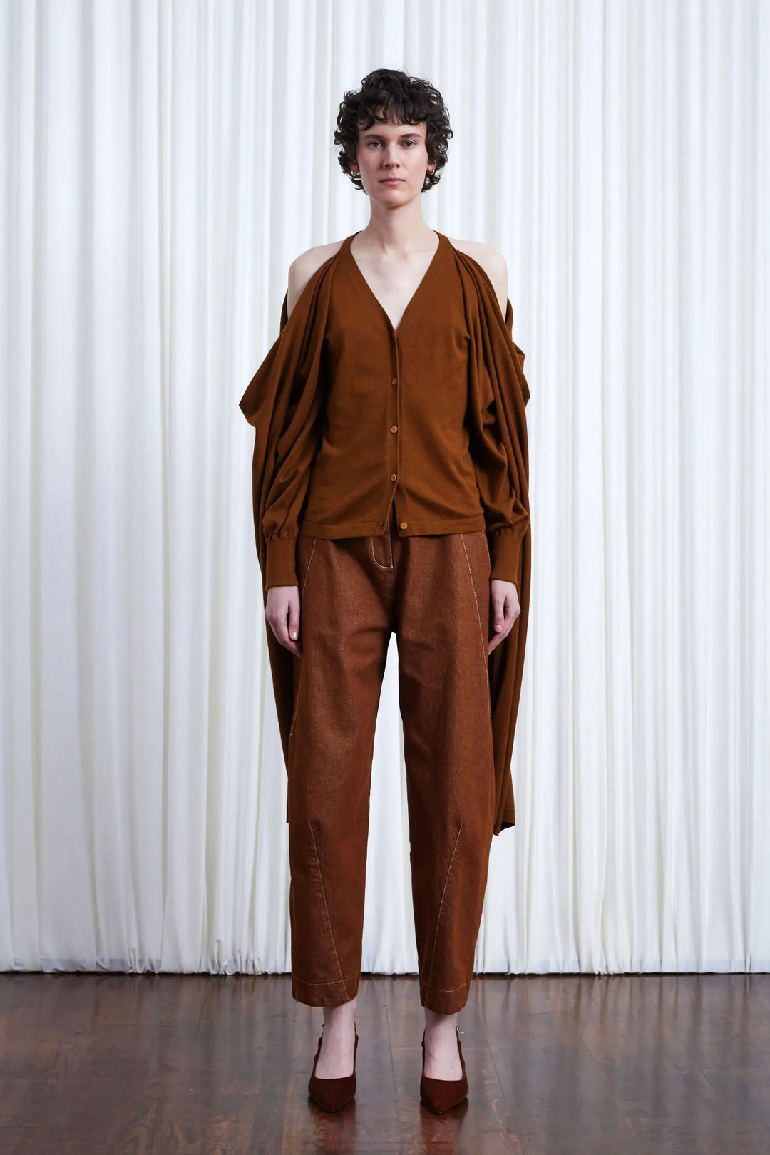 The In Your Arms Cardigan in Tobacco Cotton Cashmere – palmer//harding