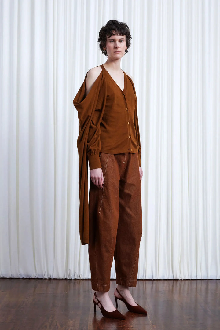The In Your Arms Cardigan in Tobacco Cotton Cashmere – palmer//harding