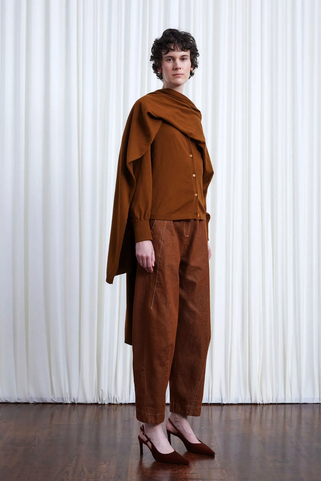 The In Your Arms Cardigan in Tobacco Cotton Cashmere – palmer//harding