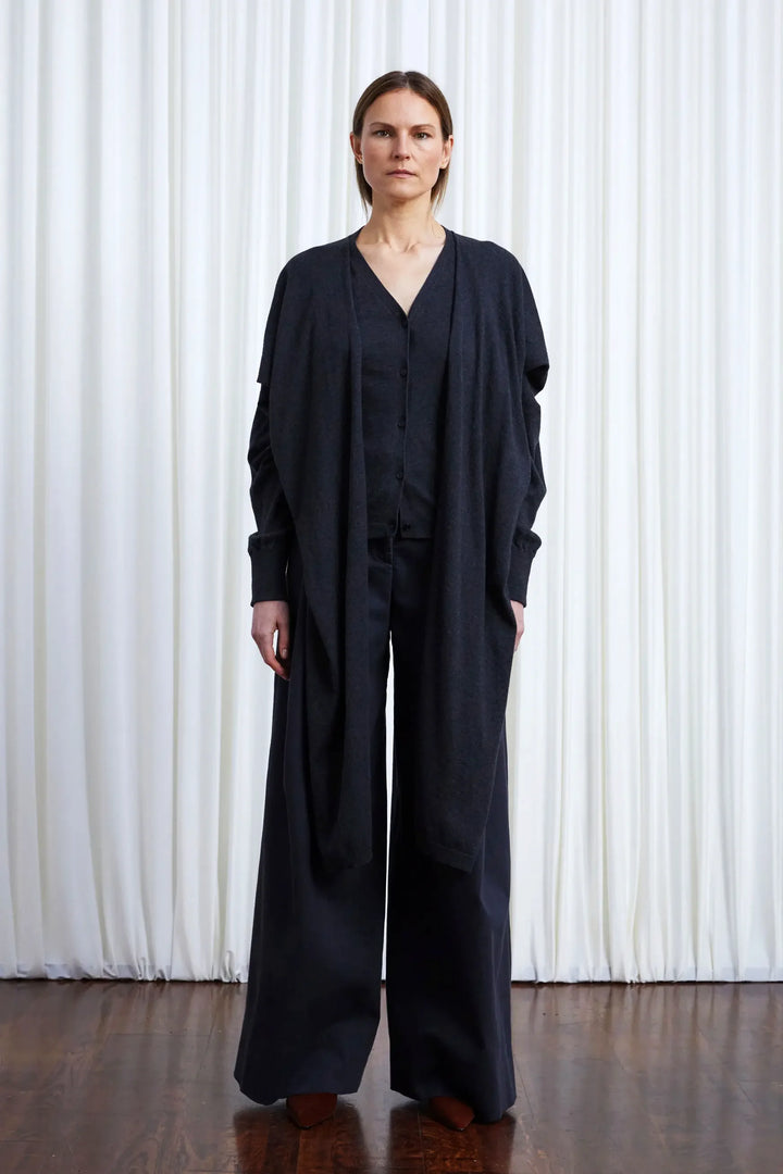 The In Your Arms Cardigan in Charcoal Cotton Cashmere – palmer//harding