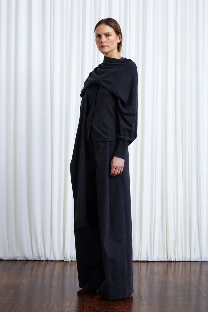 The In Your Arms Cardigan in Charcoal Cotton Cashmere – palmer//harding