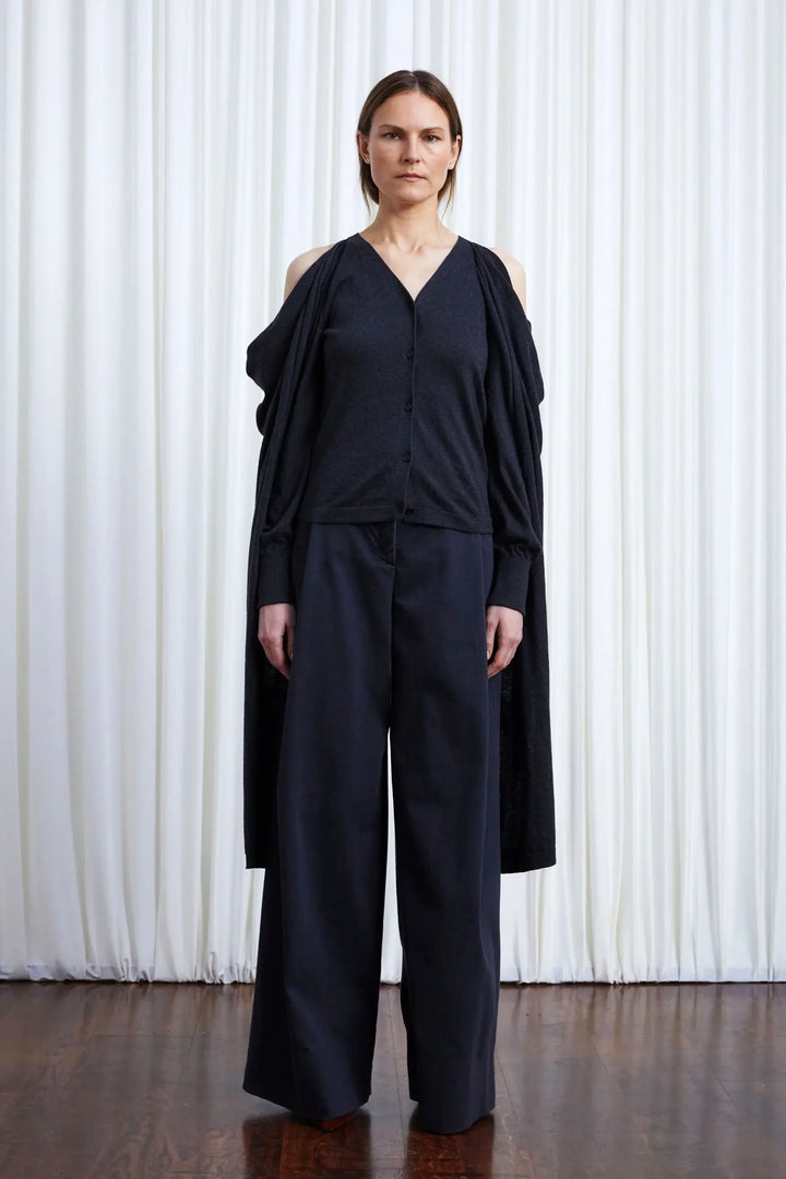 The In Your Arms Cardigan in Charcoal Cotton Cashmere – palmer//harding