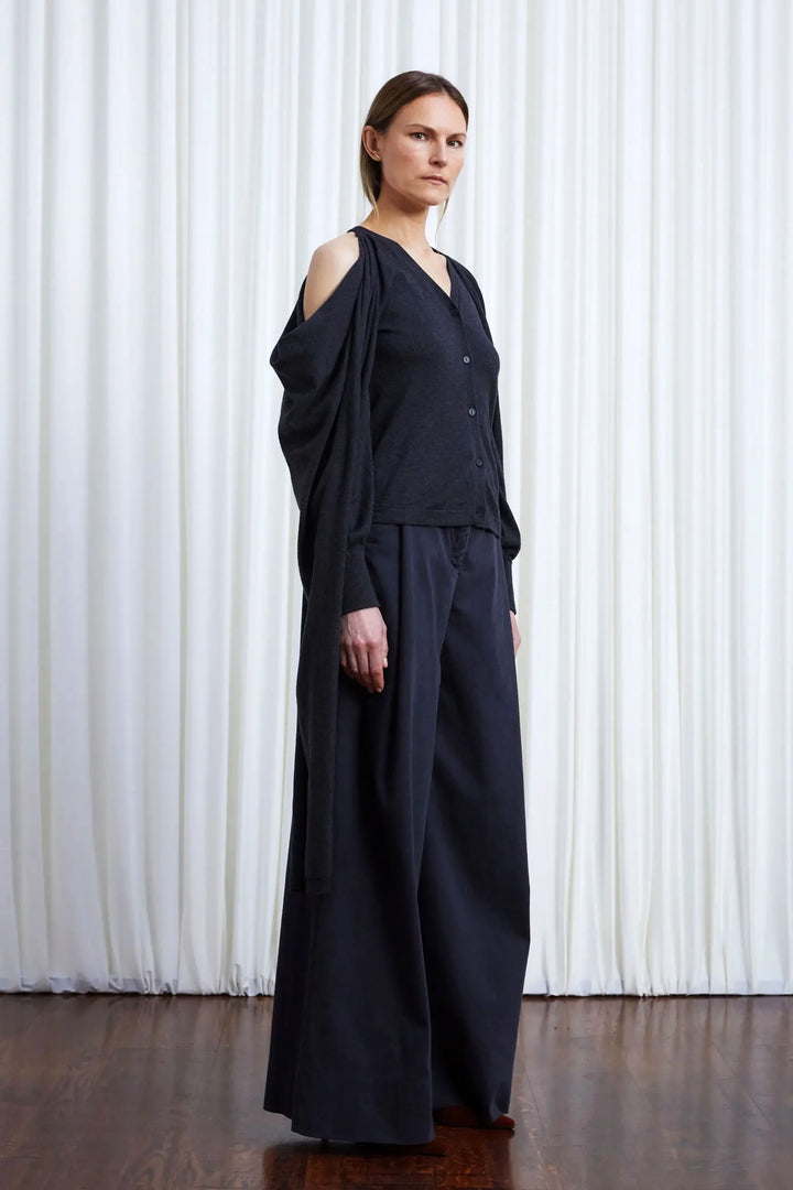 The In Your Arms Cardigan in Charcoal Cotton Cashmere – palmer//harding