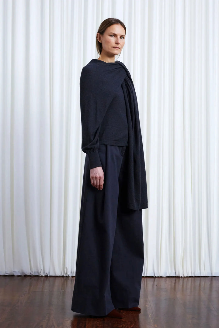 The In Your Arms Cardigan in Charcoal Cotton Cashmere – palmer//harding