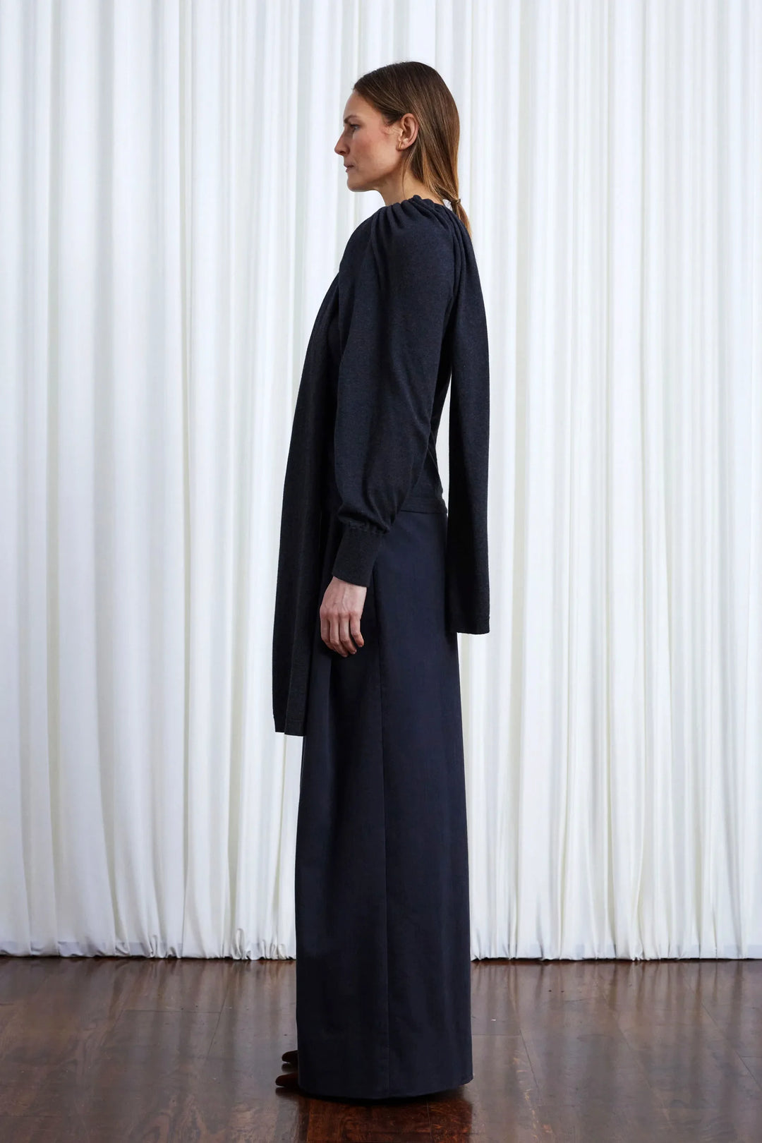 The In Your Arms Cardigan in Charcoal Cotton Cashmere – palmer//harding