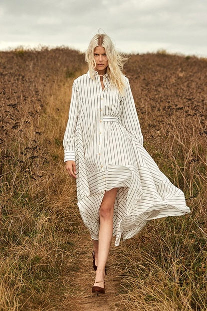 The Prosperity Dress in Striped Cotton Poplin – palmer//harding