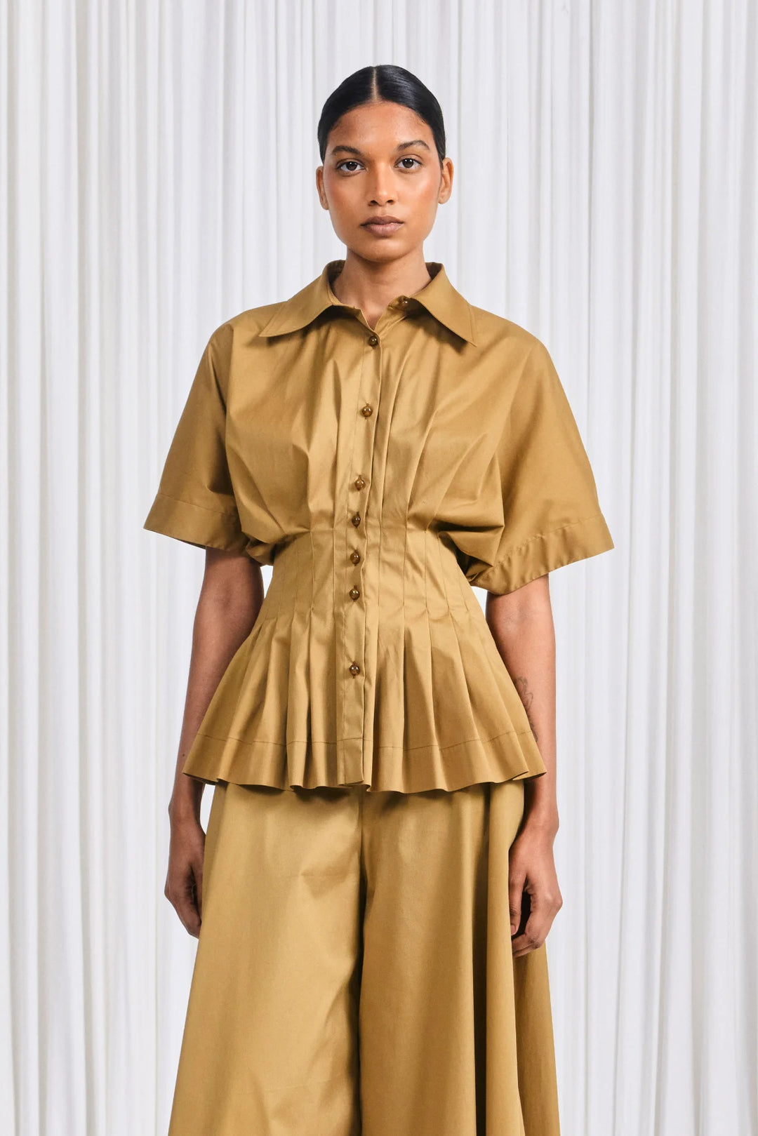 The Courage Shirt in Gold Sateen Cotton – palmer//harding