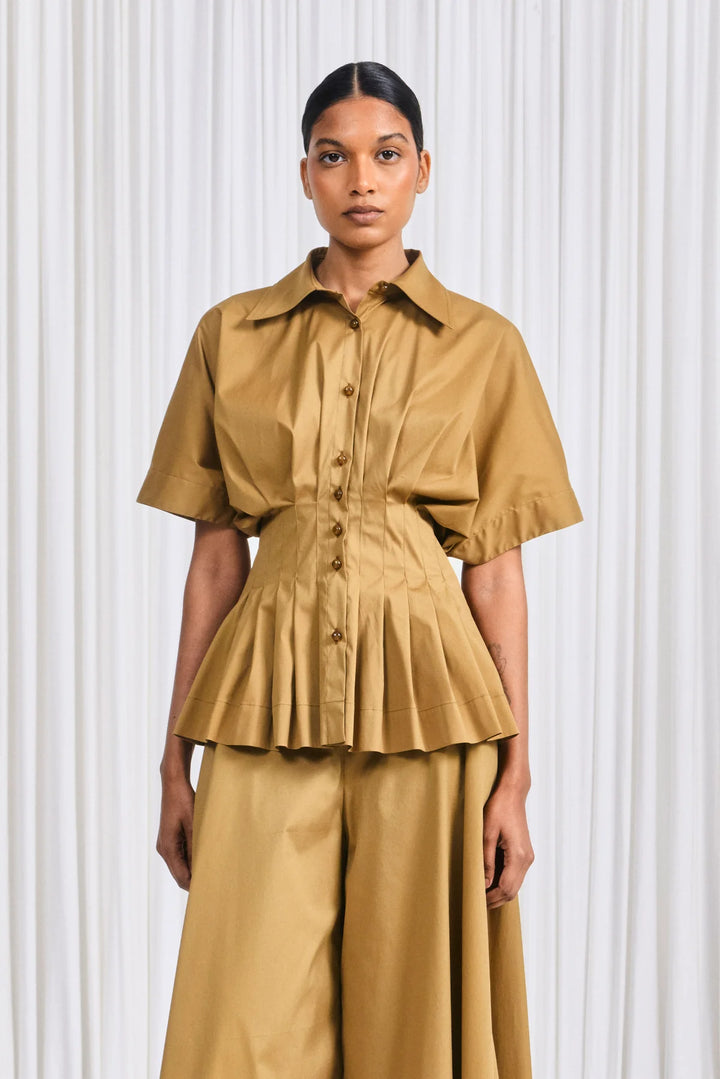 The Courage Shirt in Gold Sateen Cotton – palmer//harding
