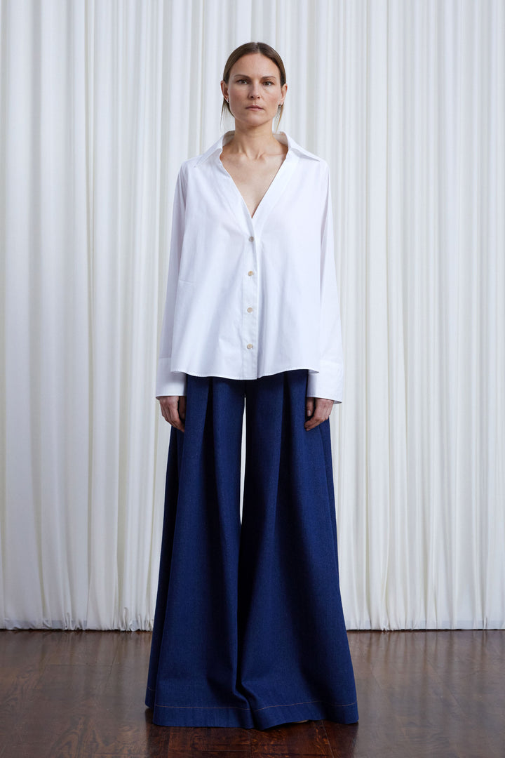 The Reset Shirt in White Cotton Broadcloth – palmer//harding