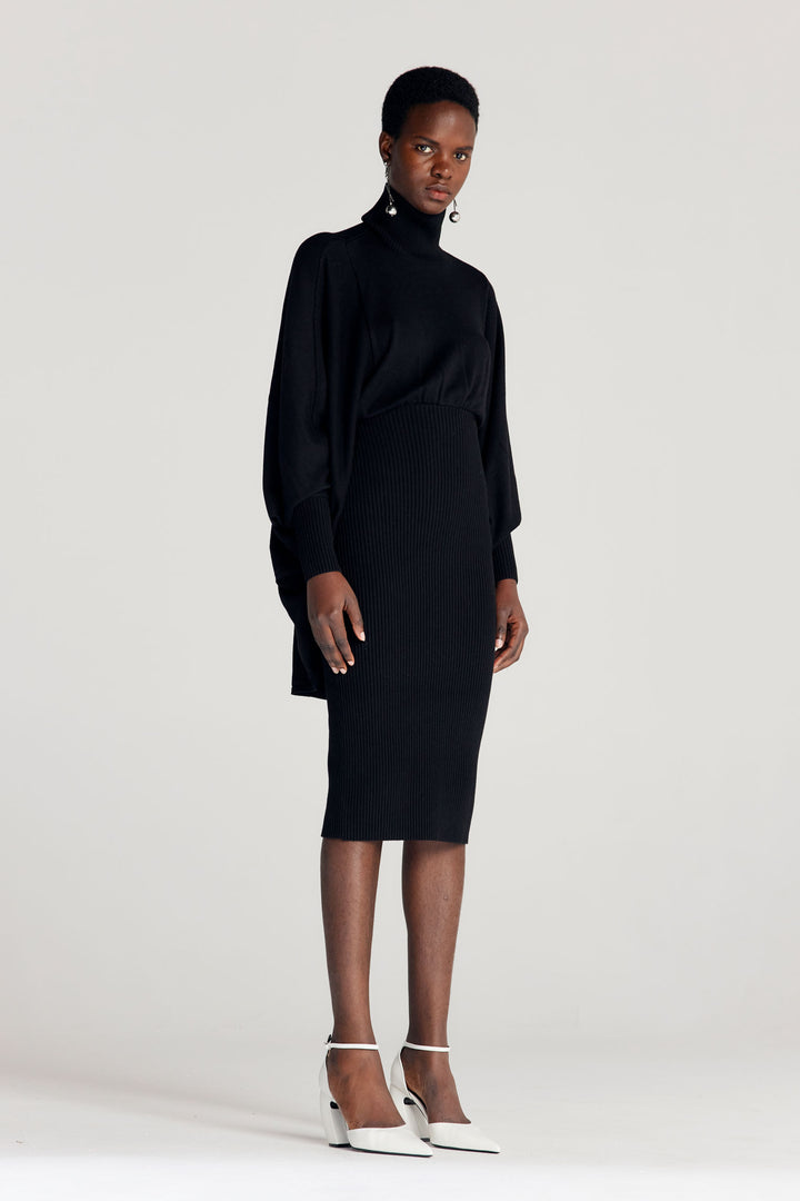 The Resolute Dress in Black Merino Knit – palmer//harding