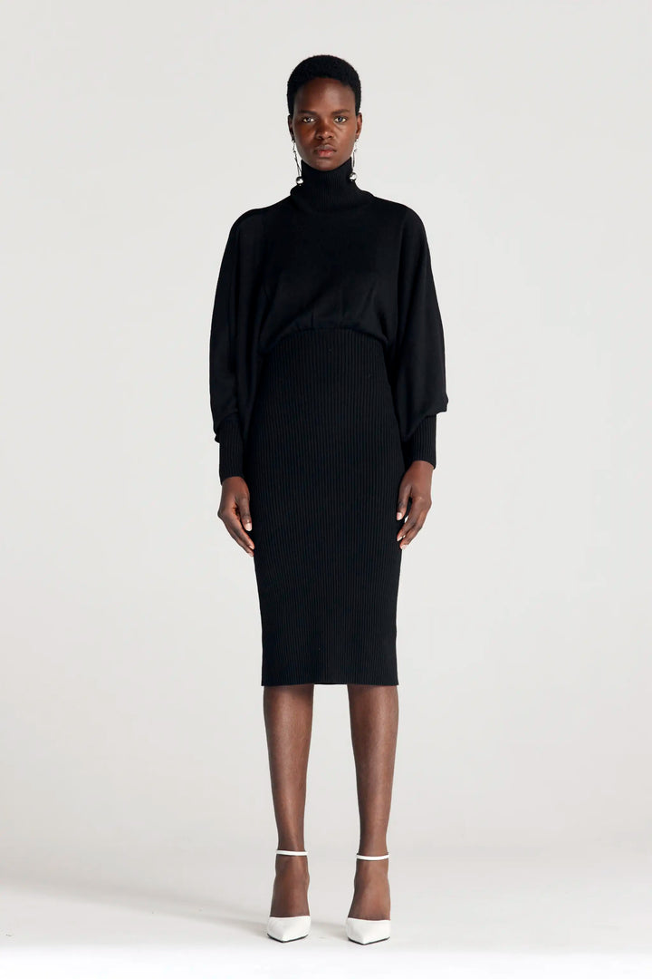 The Resolute Dress in Black Merino Knit – palmer//harding