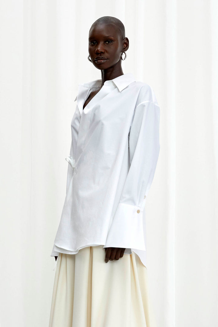 Love Revisited Shirt in White Cotton Twill – palmer//harding