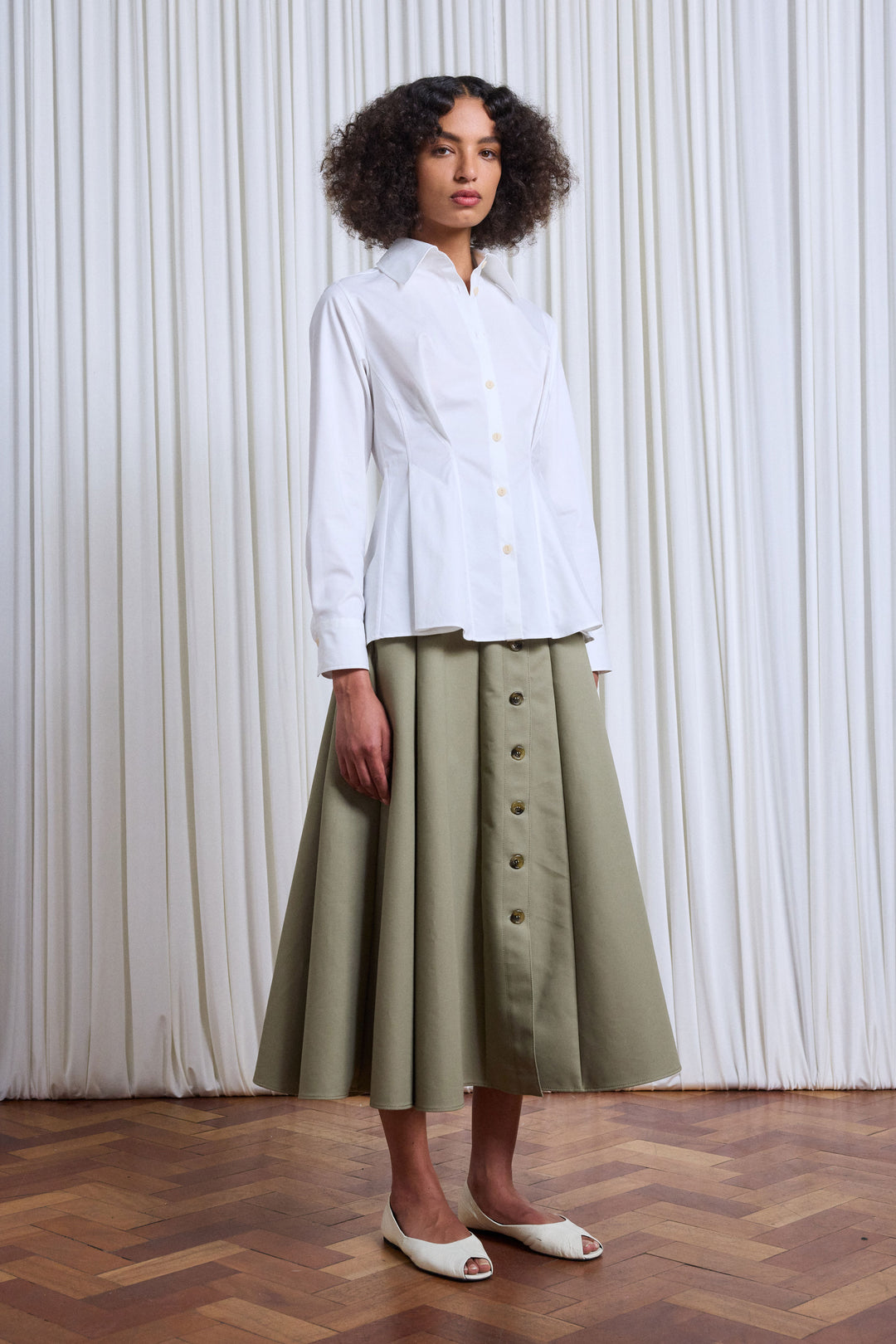 The Contour Shirt in White Cotton Poplin – palmer//harding