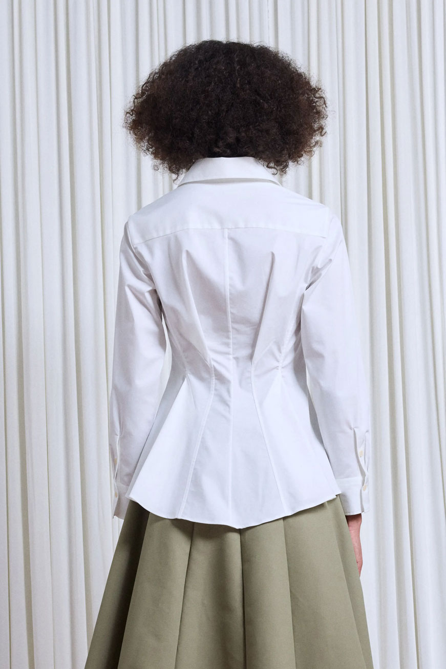 The Contour Shirt in White Cotton Poplin – palmer//harding