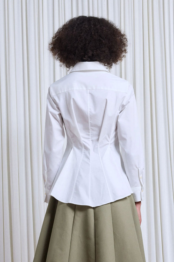 The Contour Shirt in White Cotton Poplin – palmer//harding