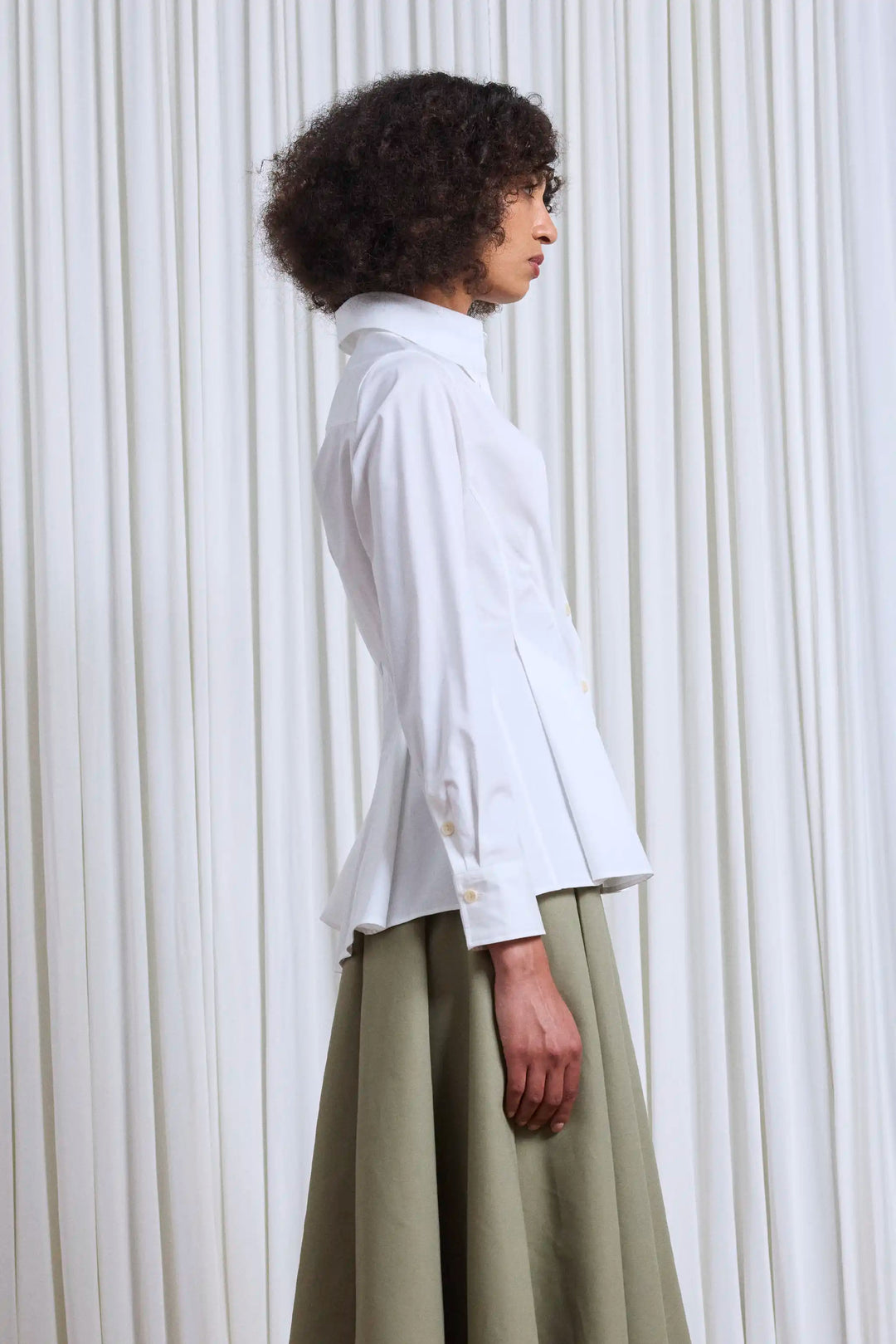 The Contour Shirt in White Cotton Poplin – palmer//harding