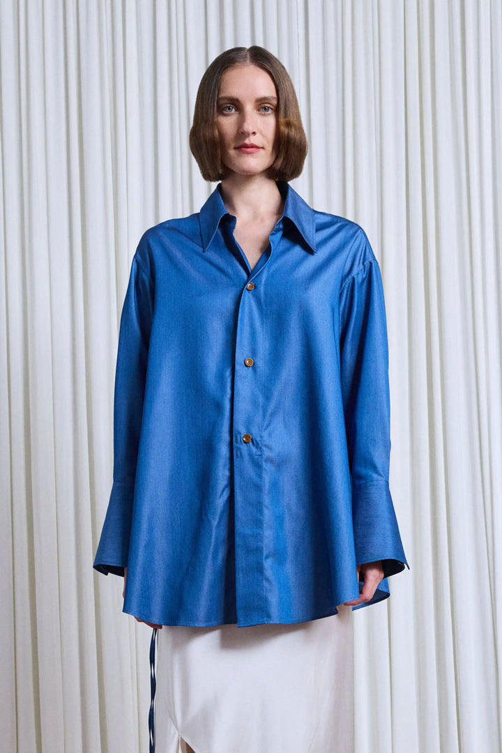 The Drift Shirt in Indigo Lyocell Denim – palmer//harding