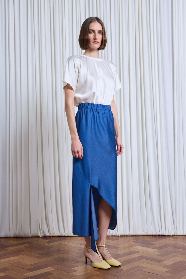The Motion Skirt in Indigo Lyocell Denim – palmer//harding