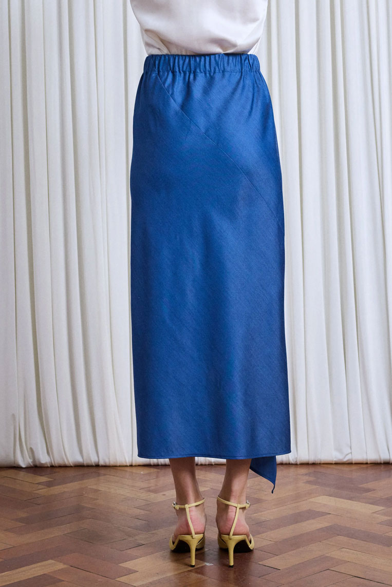 The Motion Skirt in Indigo Lyocell Denim – palmer//harding