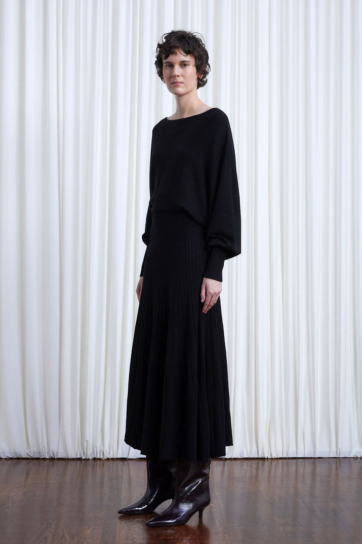 The Hazy Dress in Black Merino Wool – palmer//harding