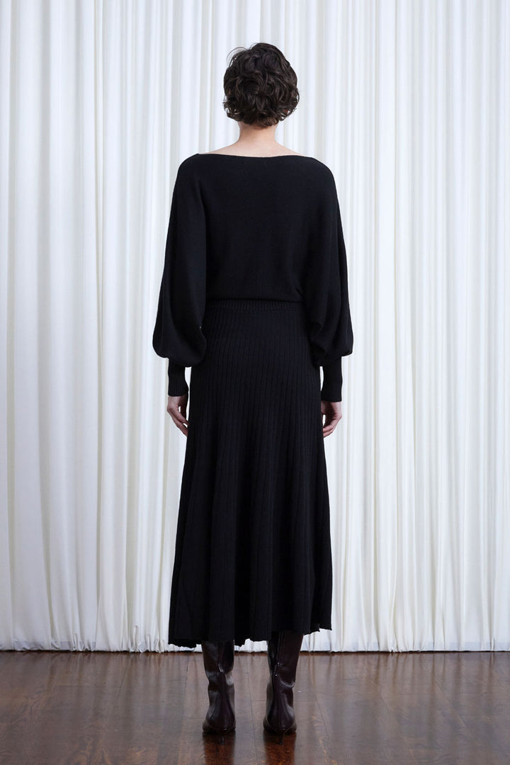 The Hazy Dress in Black Merino Wool – palmer//harding