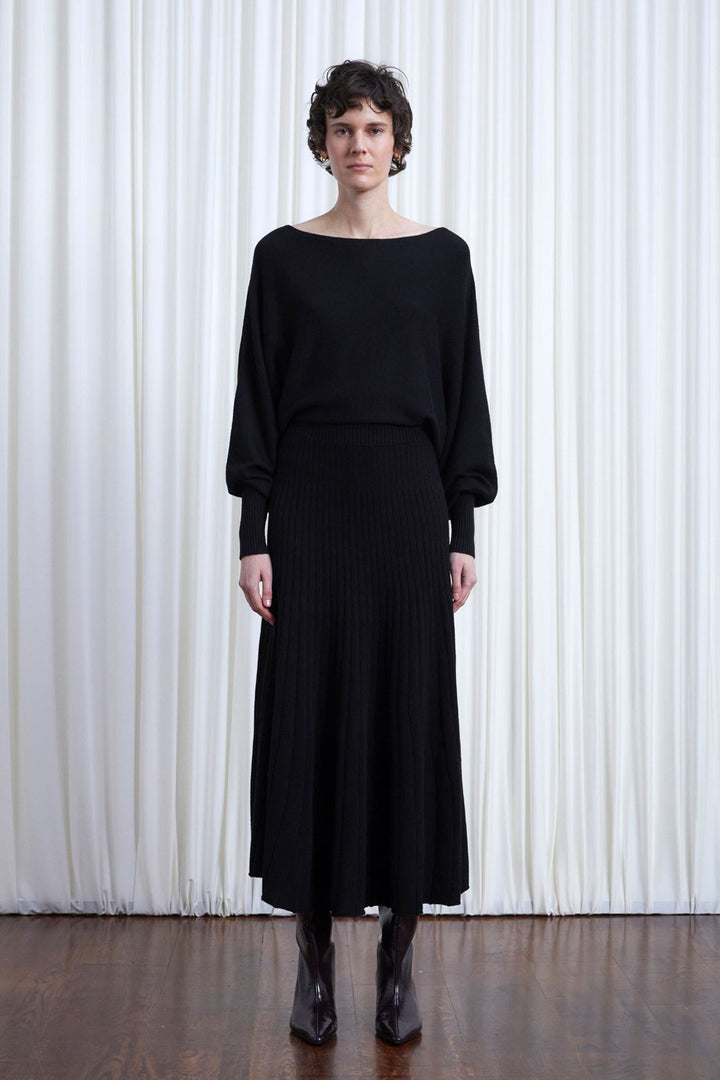 The Hazy Dress in Black Merino Wool – palmer//harding