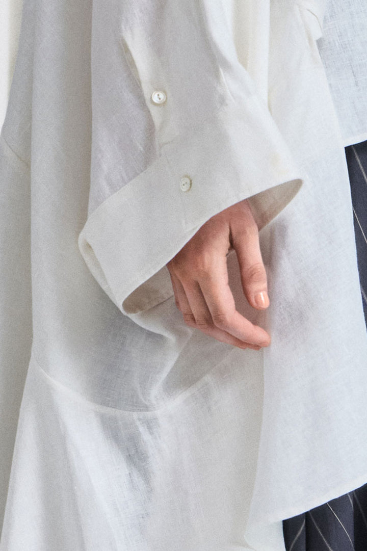 The Trace Shirt in White Linen – palmer//harding