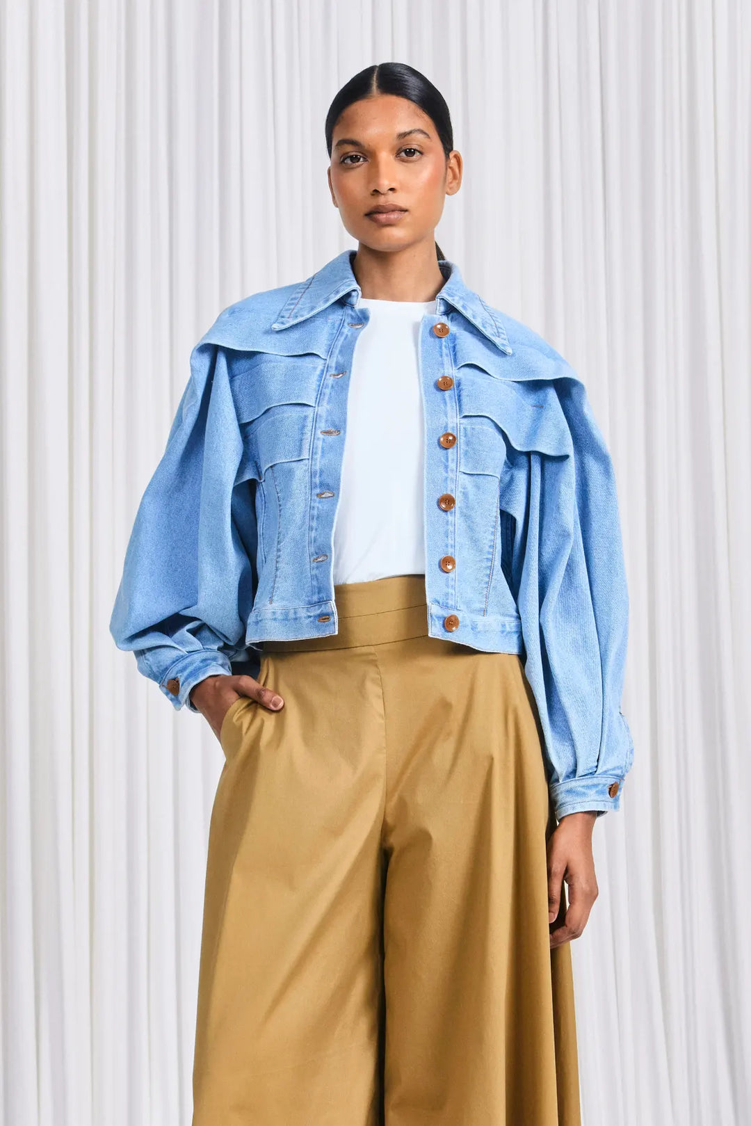 The Grand Gestures Jacket in Stonewash Cotton Denim – palmer//harding