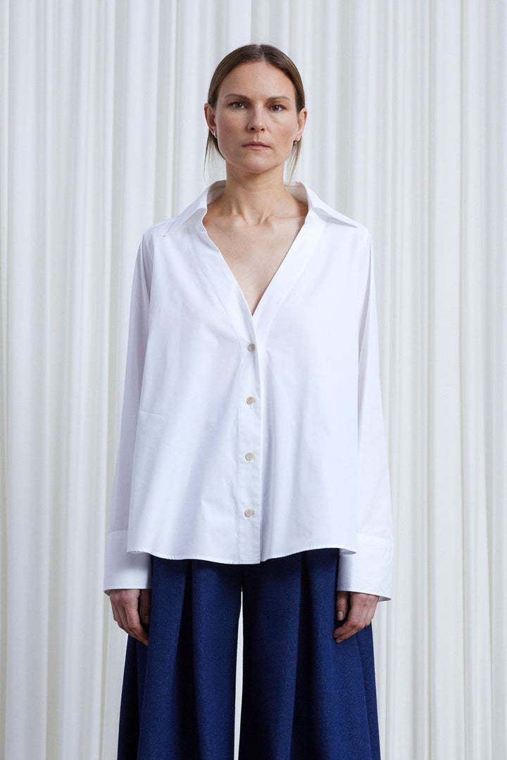 The Reset Shirt in White Cotton Broadcloth – palmer//harding