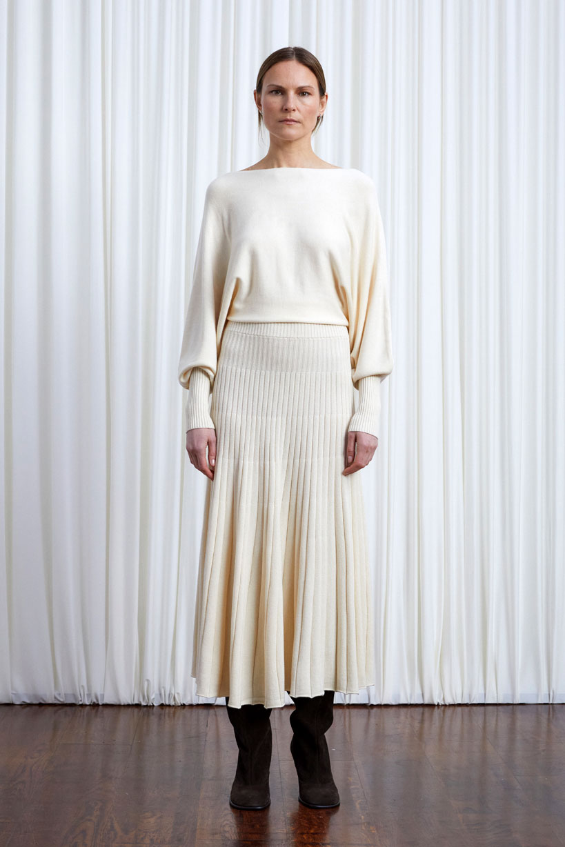 The Hazy Dress in Cream Merino Wool – palmer//harding