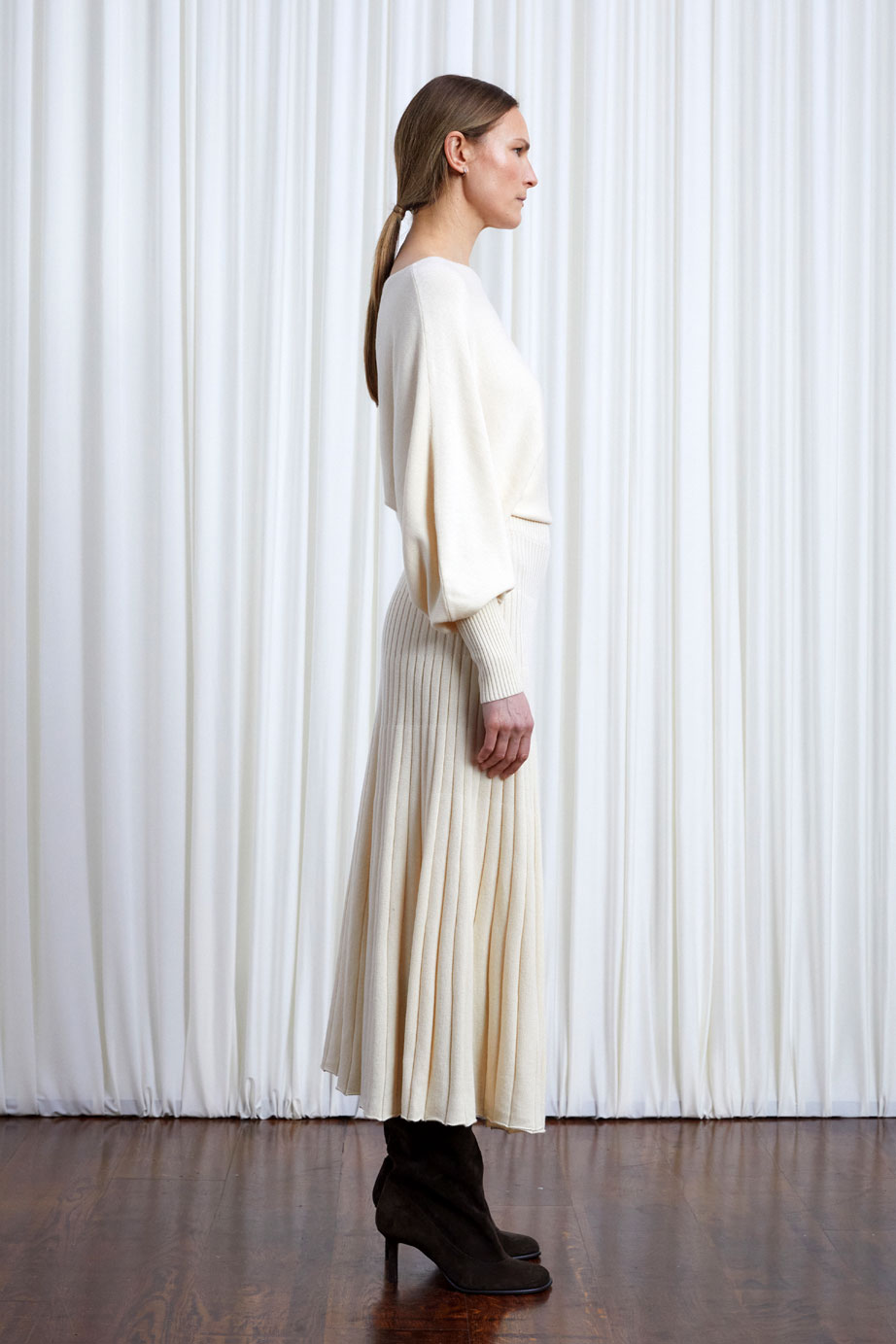 The Hazy Dress in Cream Merino Wool – palmer//harding