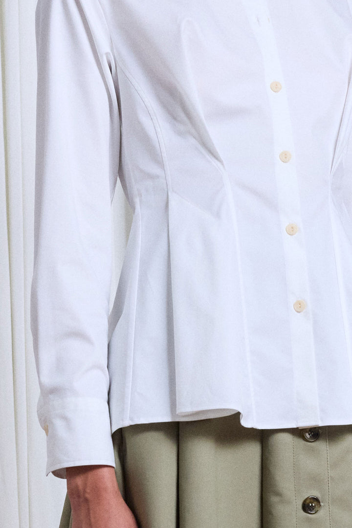 The Contour Shirt in White Cotton Poplin – palmer//harding