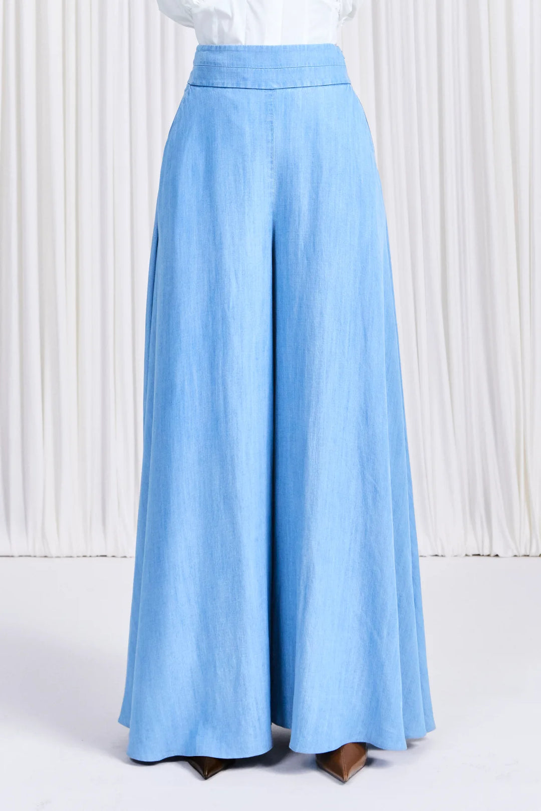 The Clarity Trouser in Blue Washed Lyocell Denim – palmer//harding