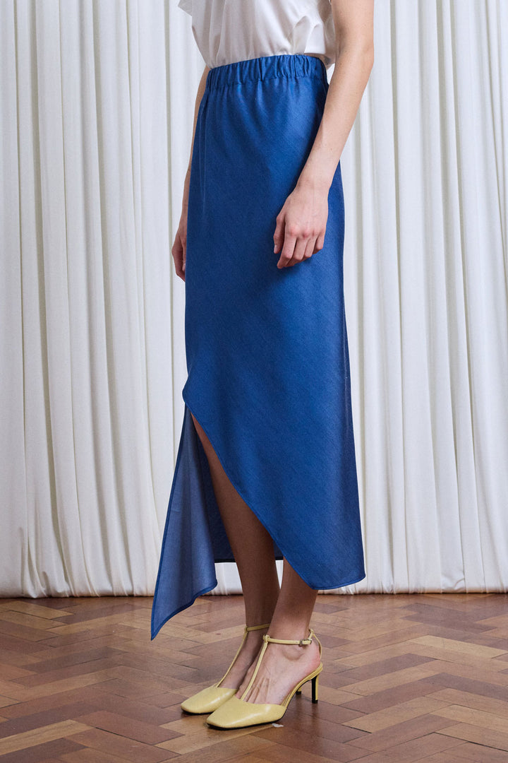 The Motion Skirt in Indigo Lyocell Denim – palmer//harding