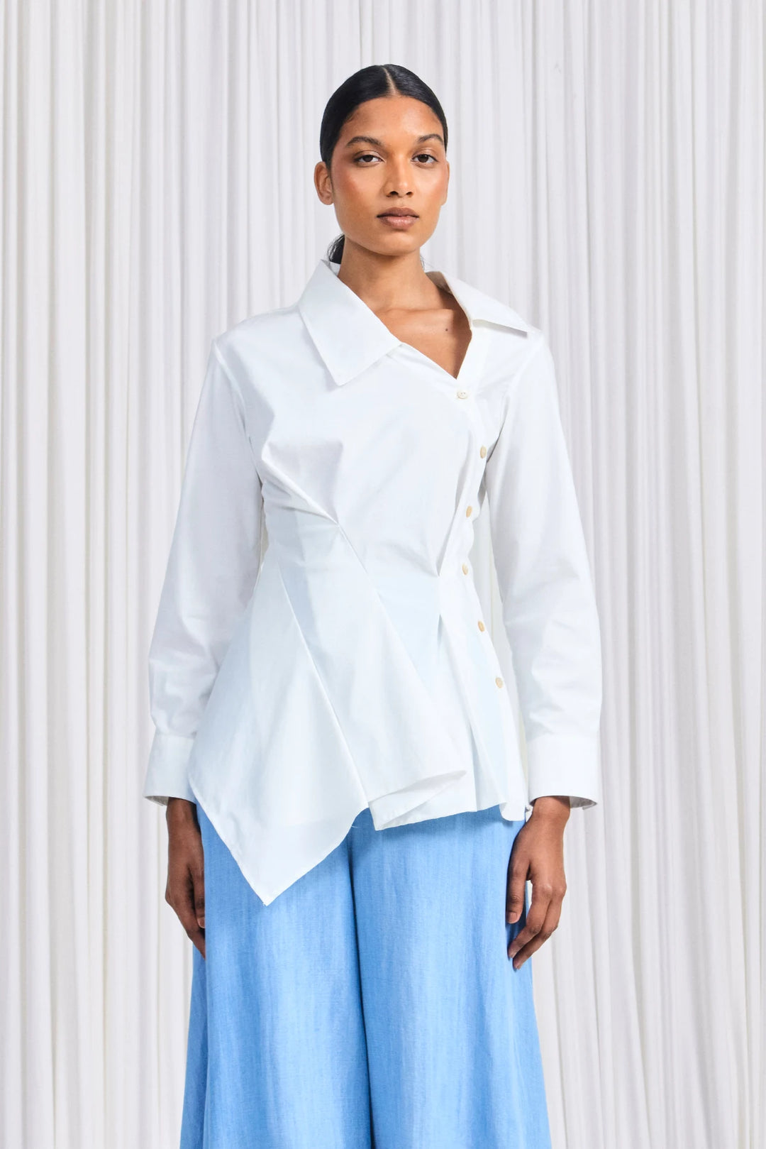 The Hold Close Shirt in White Cotton Poplin – palmer//harding