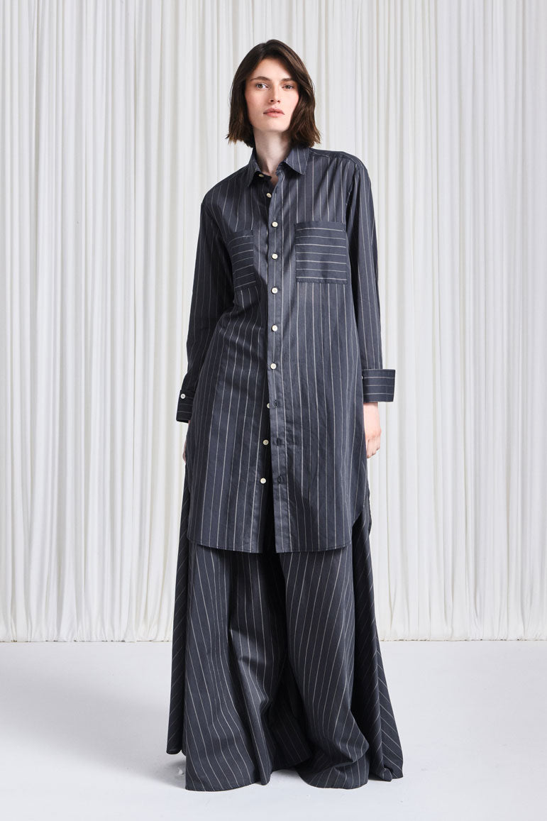 The Ease Shirt in Grey Cotton Voile – palmer//harding