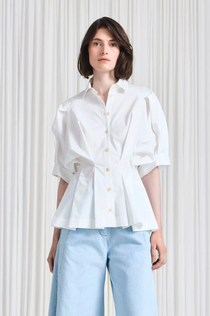 The Vessel Shirt in White Cotton Poplin – palmer//harding